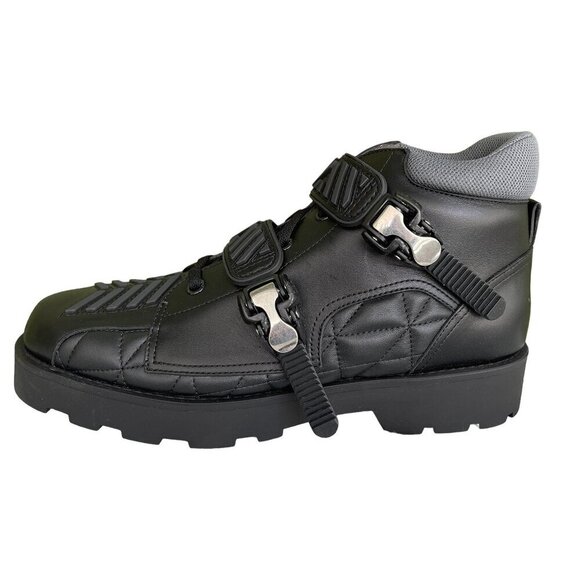 Gucci | Shoes | Gucci 78665 Black Leather Quebec Hitop Calf  display picture 3